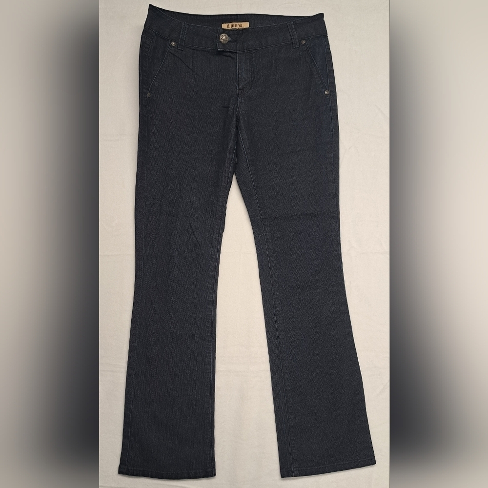 D. Jeans 8P Zipper Fly Button Closure Denim Trousers Bootcut Stretch